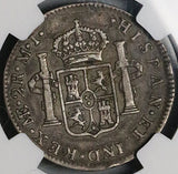 1780 NGC F 15 Peru 2 Reales Charles III Lima Pillars Colonial Silver Coin (26041503C)