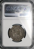 1780 NGC F 15 Peru 2 Reales Charles III Lima Pillars Colonial Silver Coin (26041503C)