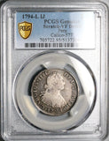 1794 PCGS VF Peru 2 Reales Charles IIII Lima Spain Colonial Silver Coin (25032201C)