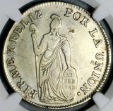 1836-B NGC AU Peru Cuzco 4 Reales Standing Liberty Scarce Silver Coin (26042803C)