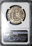 1836-B NGC UNC Peru Cuzco 4 Reales Standing Liberty Scarce Silver Coin  (25110701C)
