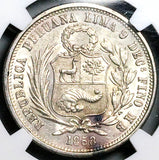 1858 NGC MS 62 50 Centavos Transitional Rare Seated Liberty Silver Coin POP 4/4 (25112503C)