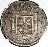 1775 NGC XF 40 Peru 8 Reales Charles III Lima Pillars Silver Dollar Coin (25051302D)