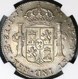 1797 NGC AU 55 Peru 8 Reales Charles IIII Lima Pillars Dollar Coin (23102403C)