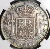 1805 NGC VF 35 Peru 8 Reales Charles IV Lima Pillars Dollar Silver Coin (24062001C)