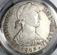 1809 PCGS AU 53 Peru 8 Reales Imaginary Large Bust Ferdinand VII Silver Coin (24070101C)