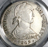 1809 PCGS AU 53 Peru 8 Reales Imaginary Large Bust Ferdinand VII Silver Coin (24070101C)