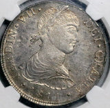 1811 NGC AU 50 Peru 8 Reales Imaginary Bust Ferdinand VII Silver Coin (26061001C)