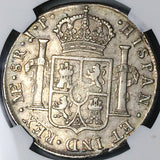 1811 NGC AU 53 Peru 8 Reales Lima Imagined Bust Ferdinand VII Silver Coin (23062702D)