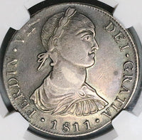 1811 NGC XF 40 Peru 8 Reales Imaginary Large Bust Ferdinand VII Coin (25032503C)