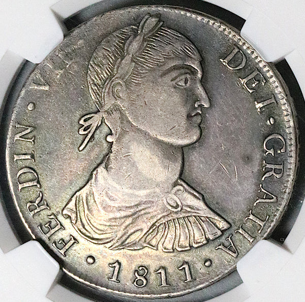 1811 NGC XF 40 Peru 8 Reales Imaginary Large Bust Ferdinand VII Coin (25032503C)