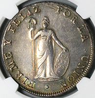 1827 NGC AU Peru 8 Reales Lima Mint Standing Liberty Silver Coin (24072301D)