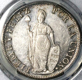 1829 PCGS MS 61 Peru 8 Reales Lima Standing Liberty Silver Coin POP 1/1 (21063001D)
