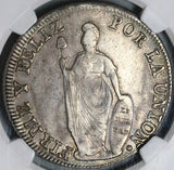1837 NGC XF 45 North Peru 8 Reales Lima Mint Silver Coin (23071602D)