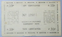 1942 Philippines 10 Centavos Mountain Province Emergency WWII Note (23052702R)