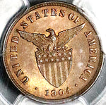 1904 PCGS MS 63 RB Philippines 1/2 Centavo USA Administration Coin (24091901C)