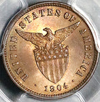 1904 PCGS MS 64 RB Philippines 1/2 Centavo USA Administration Coin (24091902C)