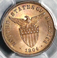 1904 PCGS MS 64 RB Philippines 1/2 Centavo USA Administration Coin (24091902C)