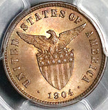 1904 PCGS MS 64 RB Philippines 1/2 Centavo USA Administration Coin (24091902C)