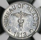 1913 NGC MS 63 Philippines 1/2 Centavo Culion Leper Colony Coin (25120103C)