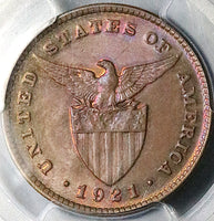 1921 PCGS MS 64 Philippines 1 Centavo Manila Mint State Coin (25061501C)
