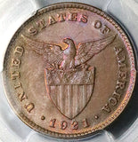 1921 PCGS MS 64 Philippines 1 Centavo Manila Mint State Coin (25061501C)