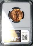 1944-S NGC MS 65 RB Philippines 1 Centavo Mint State USA Coin (24031702C)