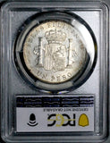 1897 PCGS AU Philippines Peso Alfonso XIII Spain Colonial Silver Coin (26072703C)