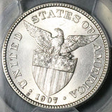 1907-S PCGS MS 63 Philippines 50 Centavos Mint State USA Silver Coin (26042201D)