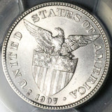 1907-S PCGS MS 63 Philippines 50 Centavos Mint State USA Silver Coin (26042201D)
