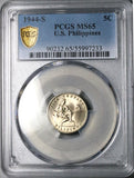 1944-S PCGS MS 65 Philippines 5 Centavos Gem Mint State USA Coin (26010903C)