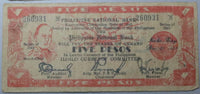 1942 Philippines 5 Pesos Iloilo City General MacArthur Emergency WWII Note (23052902R)