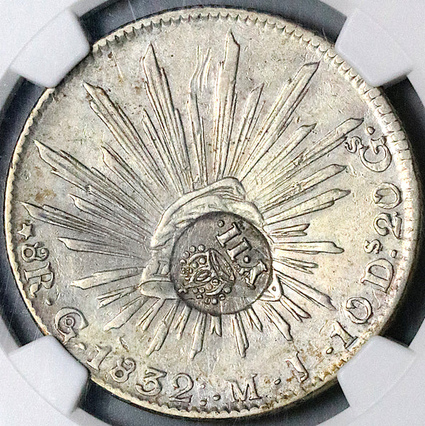 1837 NGC XF Philippines 8 Reales Counterstamp Mexico 1832-Go Silver Coin (21051801D)