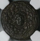 85 BC NGC Ch VF Pontus Amisus Mithradates VI Greek Gorgon Medusa Nike (26042202C)