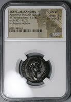 141 NGC Ch VF Antoninus Pius Egypt Alexandria Tetradrachm Artemis Hunter Bow Quiver (24101701C)
