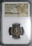 142 NGC VF Antoninus Pius Egypt Alexandria Phoenix Sothic Cycle Roman (26010703C)