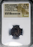 269 NGC Ch XF Claudius II Egypt Alexandria Tetradrachm Hermanubis Bust Year 2 (26092602C)
