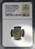 291 NGC AU Diocletian Egypt Alexandria Tetradrachm Zeus Eagle Officina Letter (26010904C)