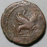 83 Domitian Roman Egypt Alexandria Griffin Bronze Obol Year 3 R4 (26062803R)