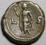 165 Faustina Jr Egypt Alexandria VF Tetradrachm Elpis Year 6 Rare R3 (26102305R)
