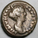 151 Faustina Jr. Egypt Alexandria Tetradrachm VF Yr 15 Antoninus Pius Nike Flying (25082602R)
