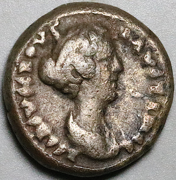 151 Faustina Jr. Egypt Alexandria Tetradrachm VF Yr 15 Antoninus Pius Nike Flying (25082602R)