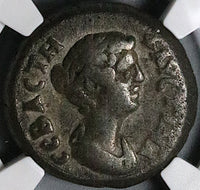 154 NGC Ch F Faustina Jr. Roman Egypt Alexandria Tetradrachm Serapis Bust 5/5 (24080702C)
