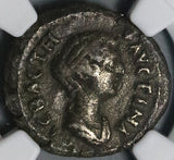151 NGC Ch F Faustina Jr Egypt Alexandria Tetradrachm Helios Bust UNPUBLISHED (24081001C)