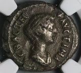 151 NGC Ch F Faustina Jr Egypt Alexandria Tetradrachm Helios Bust UNPUBLISHED (24081001C)