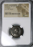 162 NGC F Faustina Jr Egypt Alexandria Diobol Eagle Marcus Aurelius Rare (24010602C)