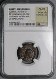 295 NGC Ch VF Galerius Egypt Alexandria Potin Tetradrachm Nike Rare (26031002C)