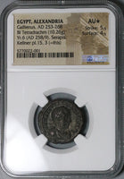 258 NGC AU Star Gallienus Egypt Alexandria Tetradrachm Serapis Bust Pedigree (23080202C)