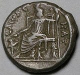 127 Hadrian Alexandria Egypt Tetradrachm VF Sarapis Throne Year 12 (26102304R)