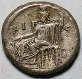131 Hadrian Alexandria Egypt Tetradrachm VF Sarapis Throne Year 16 (26082101R)